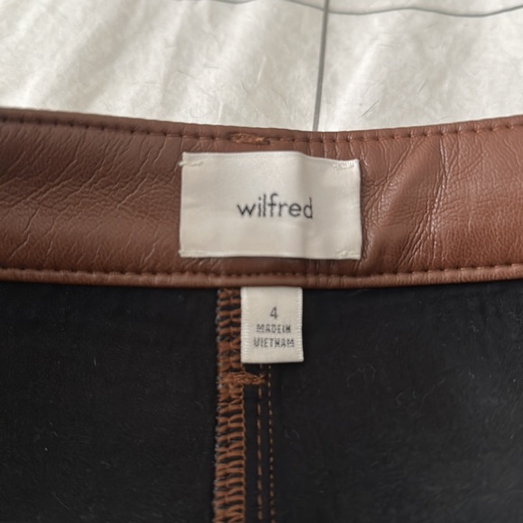 Never worn Aritzia faux leather pants in cognac color - Picture 2 of 3
